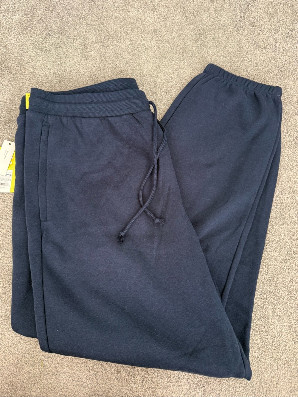 Men's All in Motion Navy Drawstring Jogger Style Sweatpants w/zipper pockets